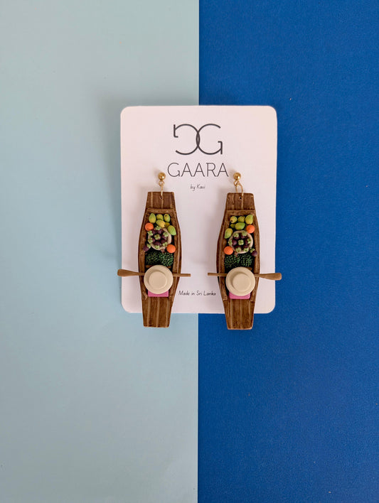 * Thai Floating Market Boat Earrings