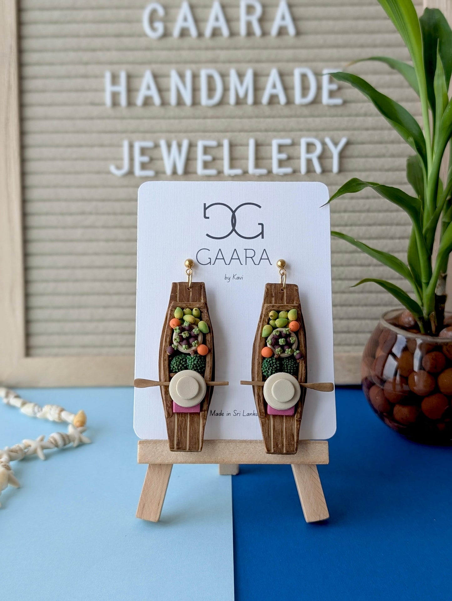 * Thai Floating Market Boat Earrings