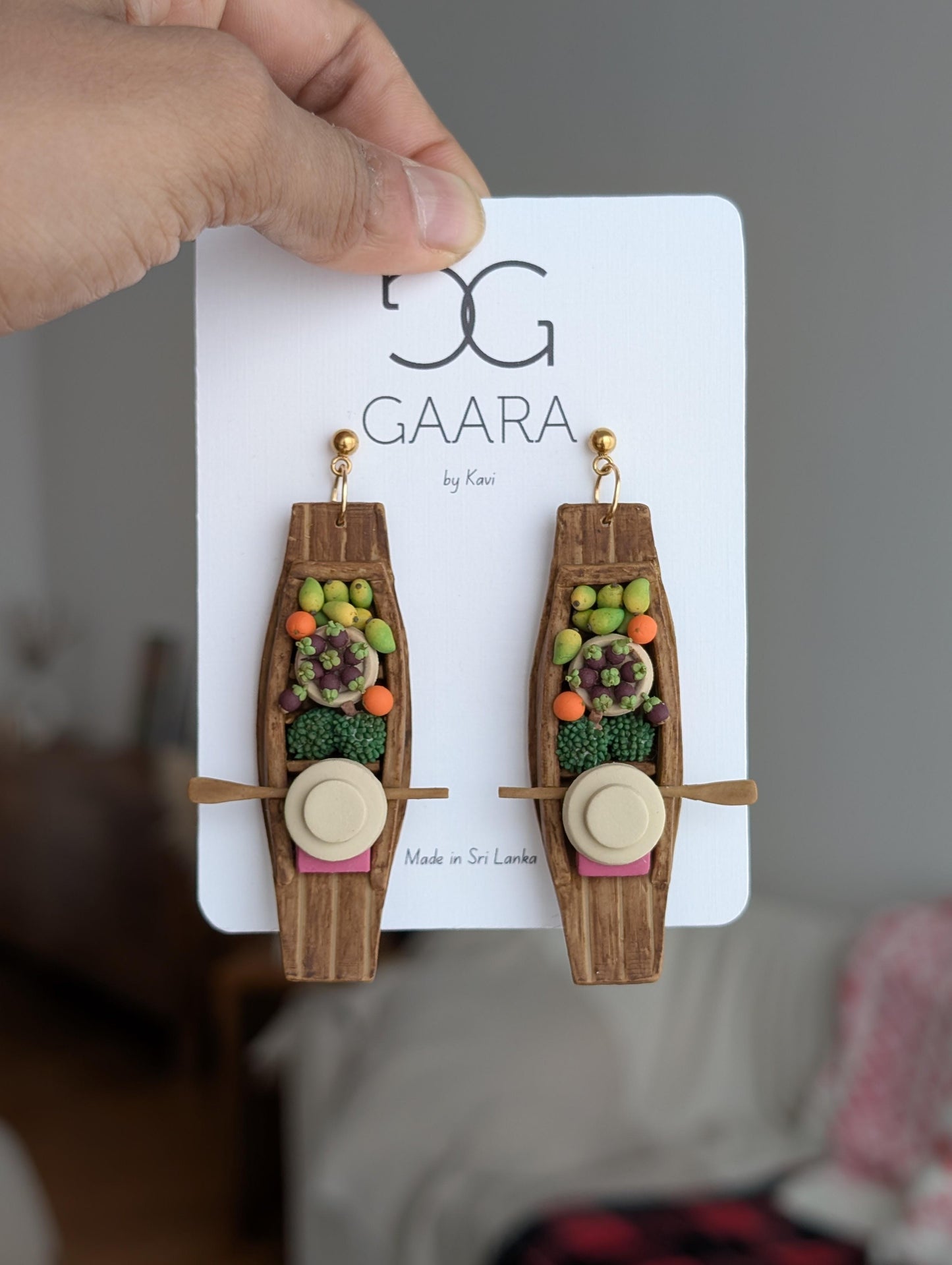 * Thai Floating Market Boat Earrings
