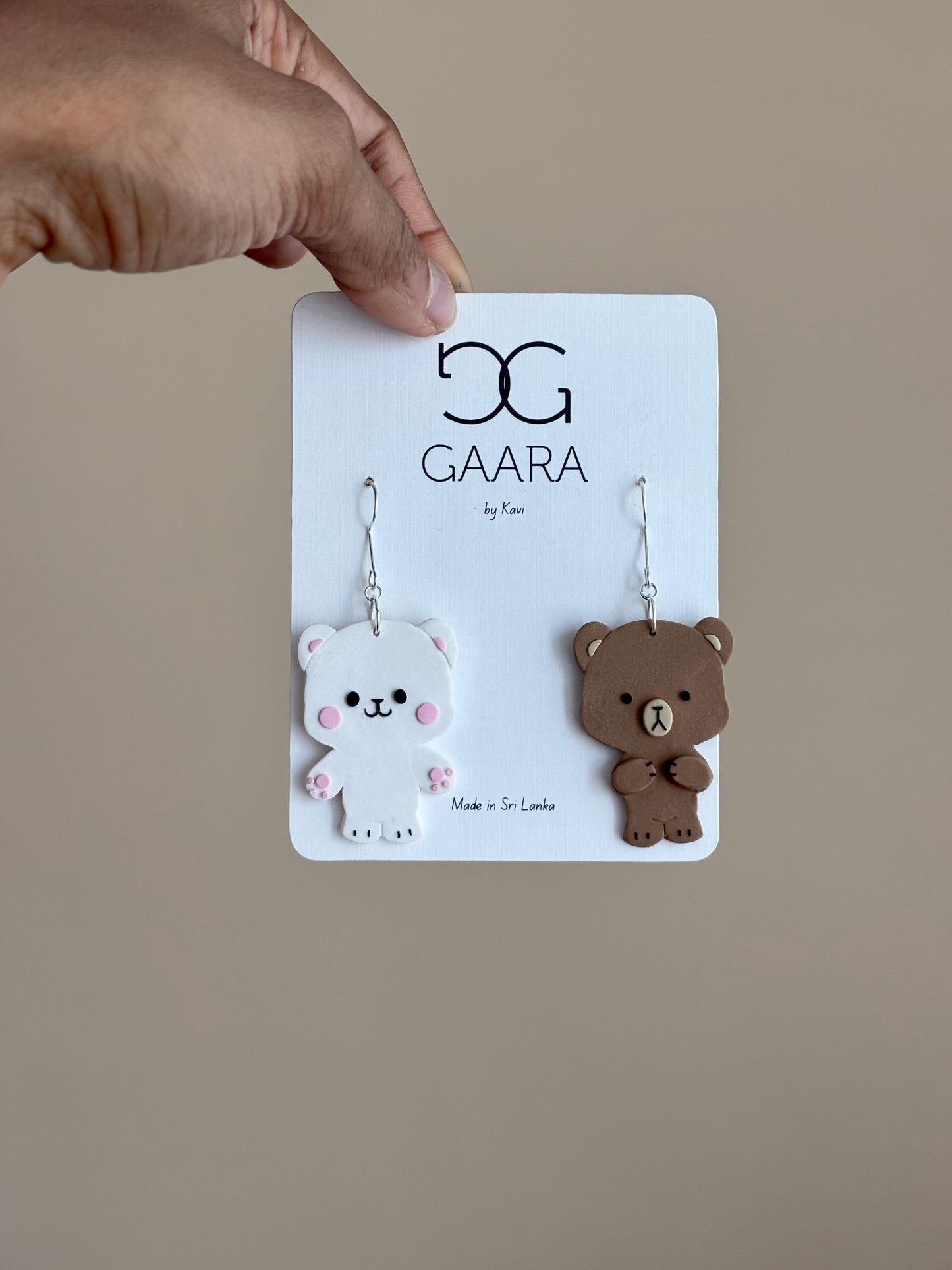 * Milk & Mocha Bear Earrings