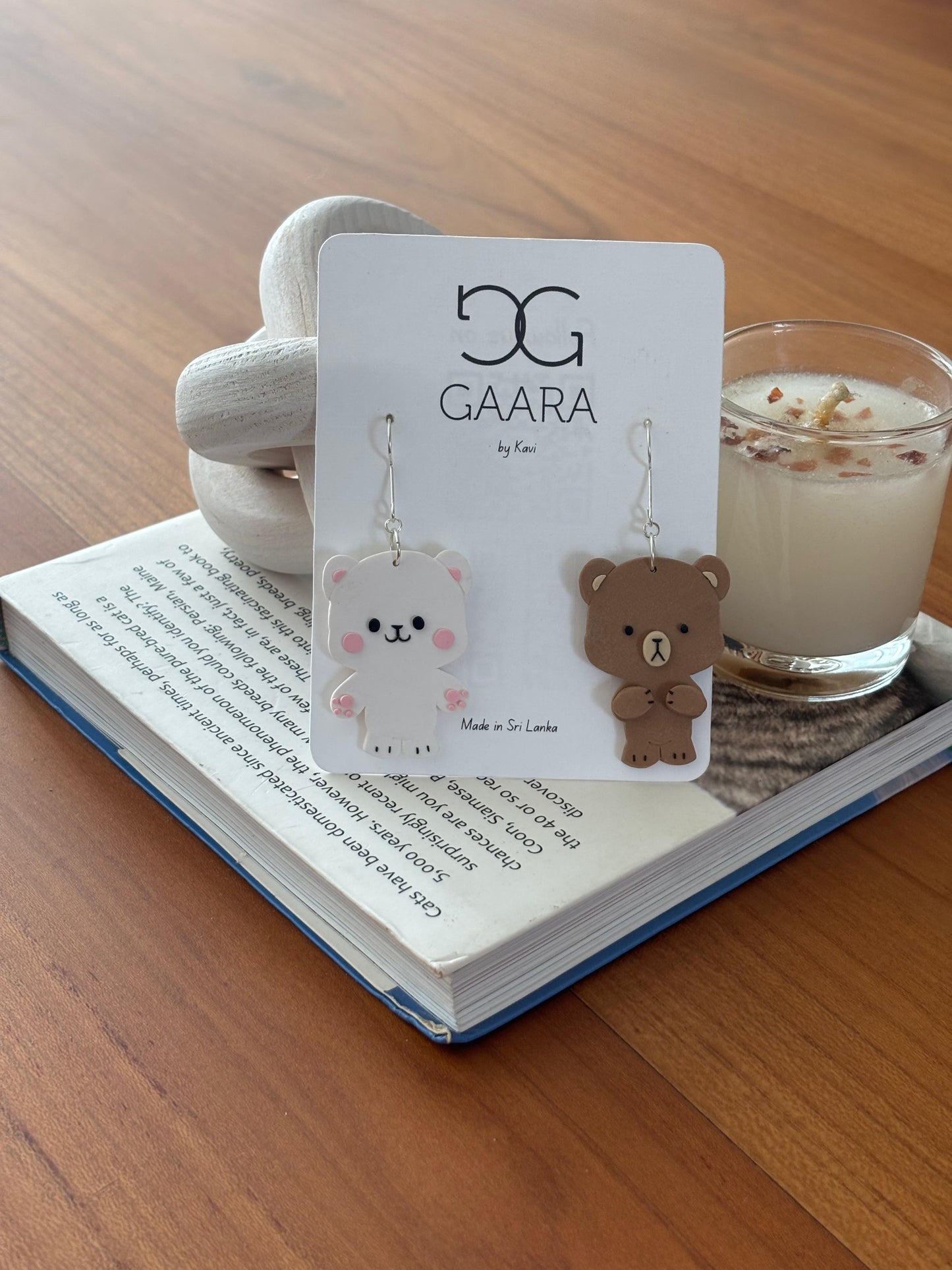 * Milk & Mocha Bear Earrings